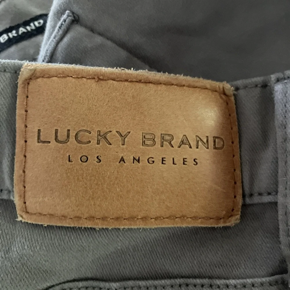 Lucky Brand Pants Mens 42x30 Gray Chino Straight Five Pocket Stretch